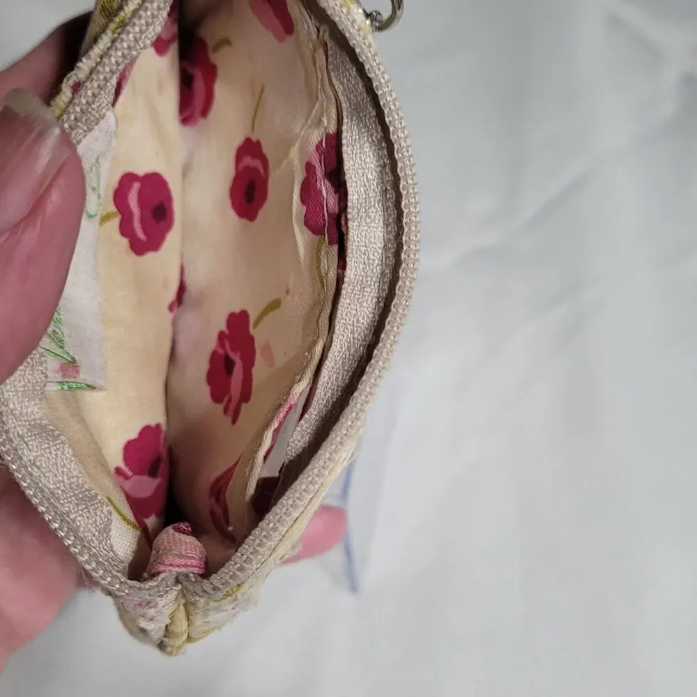 Vera Bradley Small ID Coin Purse Floral 3inx5in - Picture 4 of 8